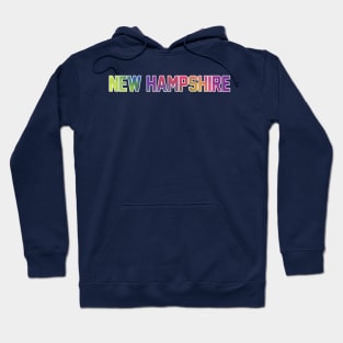 New Hampshire Tie dye Jersey Letters Hoodie